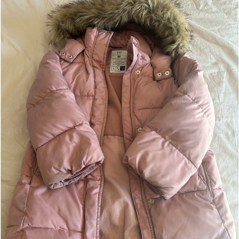 GAP kids Down filled girls long parka size M (8)